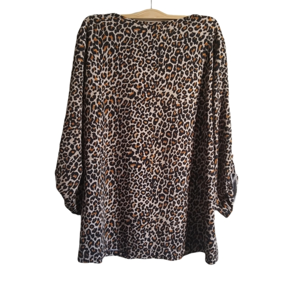 Perception Concept women's Leonard print long sleeve blouse size M - Picture 2 of 7